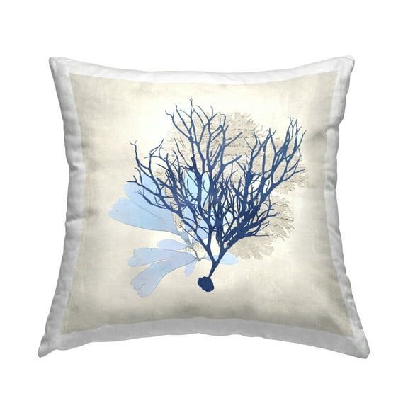 Stupell Industries Modern Coral Branch Decorative Printed Throw Pillow Design by Susan Arnot.