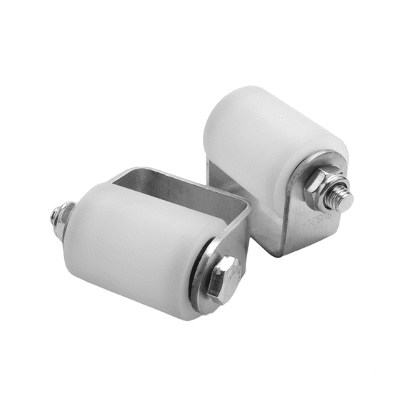 4Pcs Slide Gate Guide Roller 3 Inches Hard Nylon Sliding Rolling Gates Guider Heavy Duty Bearing Side Roller