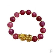 Chinese Good Lucky Charm Feng Shui Wealth Bracelets Jade Jewelry W9N5
