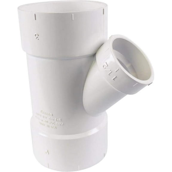 Charlotte Pipe Wye PVC DWV - 3 in x 3 in x 1-1/2 in SCH 30 Thinwall - One Size