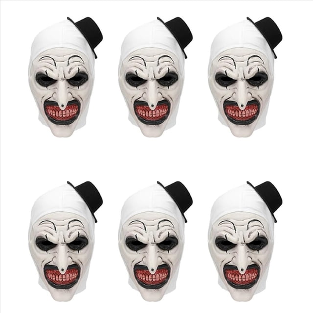 6X Máscara de Terror de Halloween, Máscara de Payaso , Disfraz de Aterrador, Máscara Espeluznante de Terror de Halloween para Hombres y Mujeres Adultos