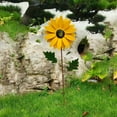 thumbnail image 4 of XiYing Metal Garden Flower Stake | Blue Sunflower Outdoor Decor | Rust-Proof Iron Courtyard Decoration | Easy 3-Part Assembly | Lifelike Spring Ornament for Yard, Garden, Patio, 4 of 8
