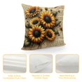 thumbnail image 4 of GOSMITH Sunflower Pillow Cover Vintage Bouquet Pillowcases Elegant Flower Cushion Floral French Throw Pillows Bed Room Botanical Couch Cushion Cover for Home Sofa Bedroom Car White, 4 of 5