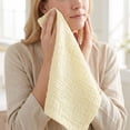 thumbnail image 2 of Unique Bargains 12" X 12" Cotton Washcloths Absorbent Reusable Washcloths Yellow 12pk, 2 of 7