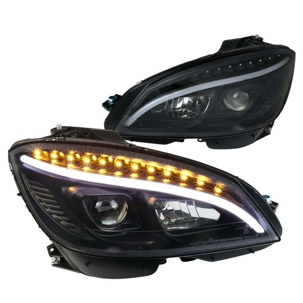 SpecD Tuning Strip Led Signal Black Projector Headlights for 20082011