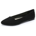 thumbnail image 2 of Ataiwee Women's Wide Width Flat Shoes, Casual Pointed Classy Soft Comfort Ballet Flats.(2109009,BK/MF,10 Wide), 2 of 6