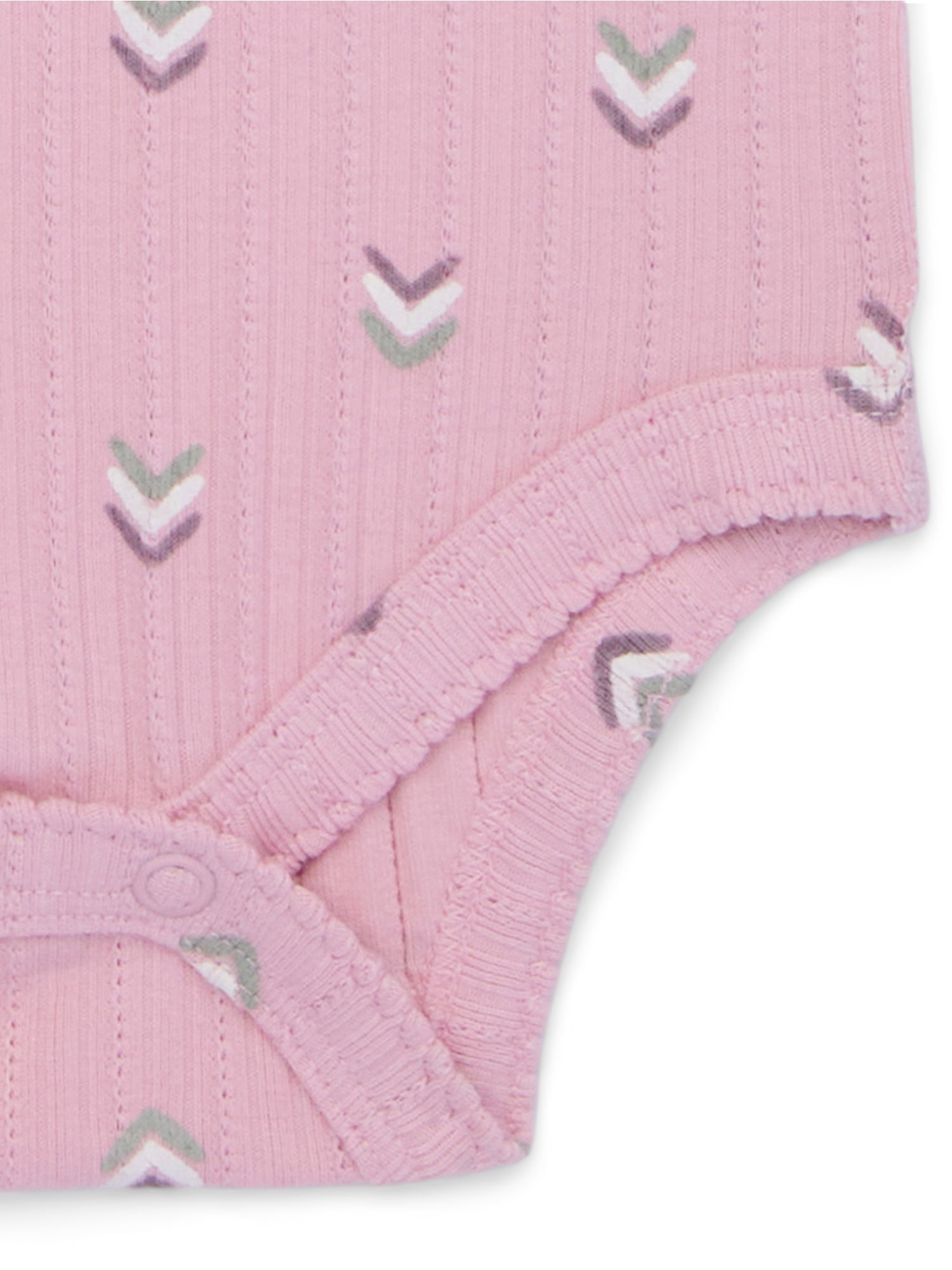 easy-peasy Baby Short Sleeve Henley Bodysuit, Sizes 0-24 Months
