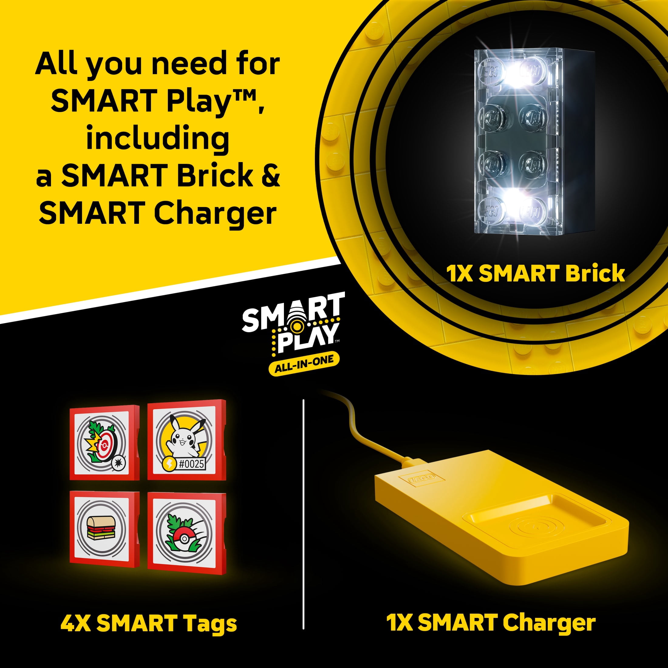 LEGO Pokémon SMART Play: Training House with Pikachu - All-in-One Set with a SMART Brick, Pokémon Figure, 4 Tags & Charger - Interactive Toy - Gift for Boys & Girls, Ages 6+ - 72164