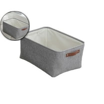 VQPeo Small Fabric Storage Bins for Shelves, Closet Storage Baskets for Shelf Organizing, Canvas Rectangle Bins for Organization, Small Baskets for Organizing