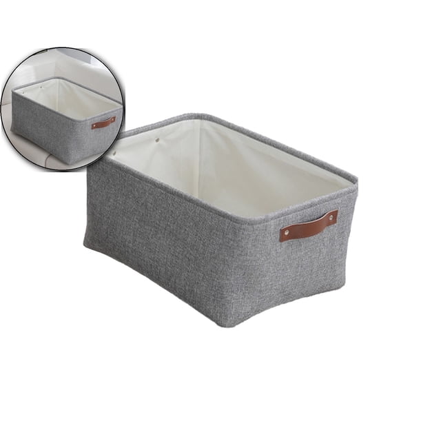 Dvruxg Small Fabric Storage Bins for Shelves, Closet Storage Baskets for Shelf Organizing, Canvas Rectangle Bins for Organization, Small Baskets for Organizing