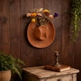 thumbnail image 5 of Ceramic Cowboy Hat Hanging Vase 1pc, Brown Hanging Wall Planter for Artificial Flowers, Rustic Farmhouse Home Decor for Bathroom Living Room, Office, and Home Decor, 5 of 5