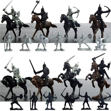 

Aoanydony Static Soldier Knight Horses Toys Model Children Toy Sturdy Medieval Ancient Soldier Model Toy