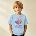 thumbnail image 2 of VeFlora Kids 250th Anniversary Patriotic T-Shirt, Boys & Girls Soft Short Sleeve Independence Day Tee, 4th of July Casual Summer Top for Teens(Light Blue/1-2 Years), 2 of 4