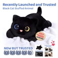 thumbnail image 2 of Peluche pesado Mewaii Black Cat con almohadilla térmica de 2,27 kg, 2 of 9
