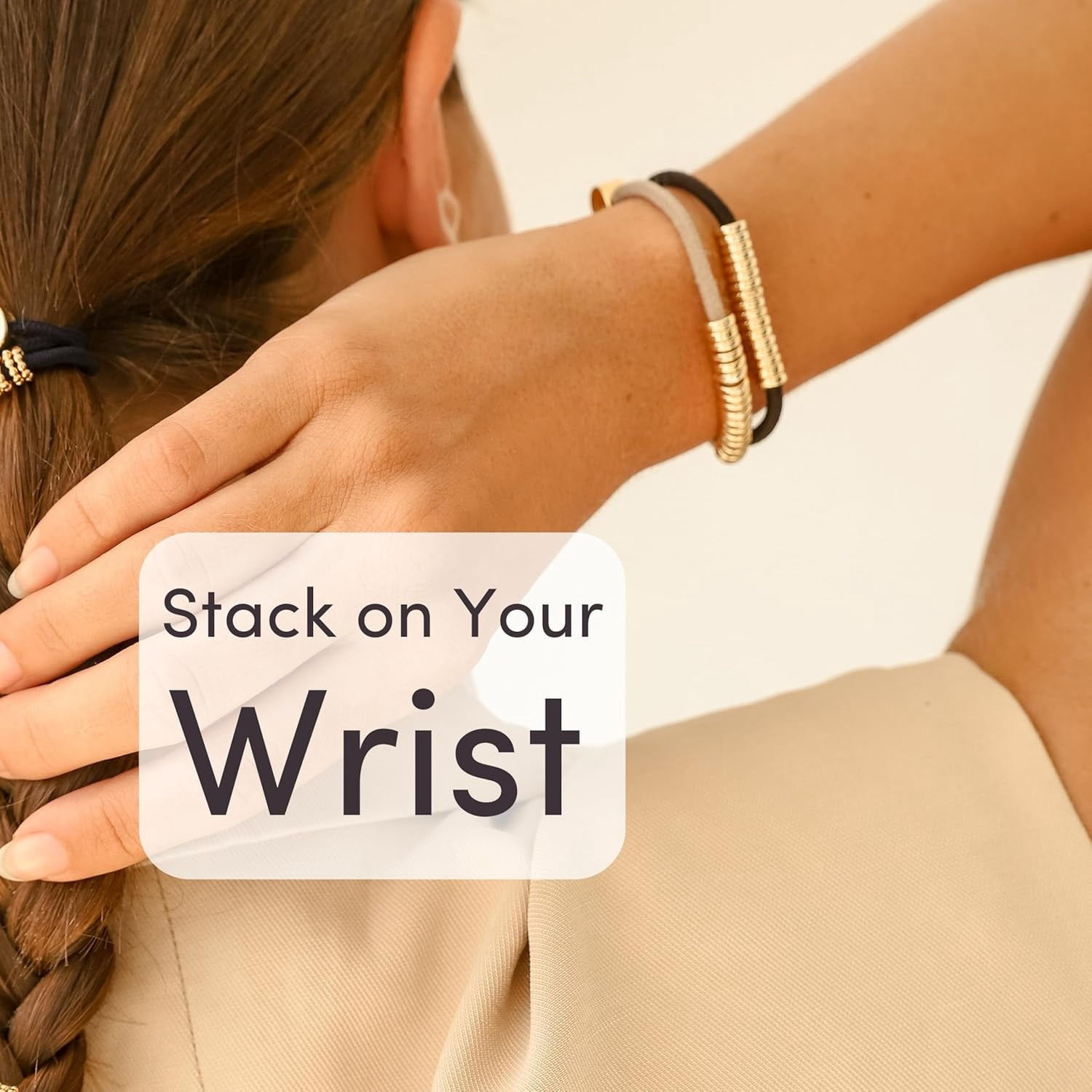 Hair Ties for Women – No-Damage Bracelet Hair Tie – Handmade Jewelry with Luxury Elastic