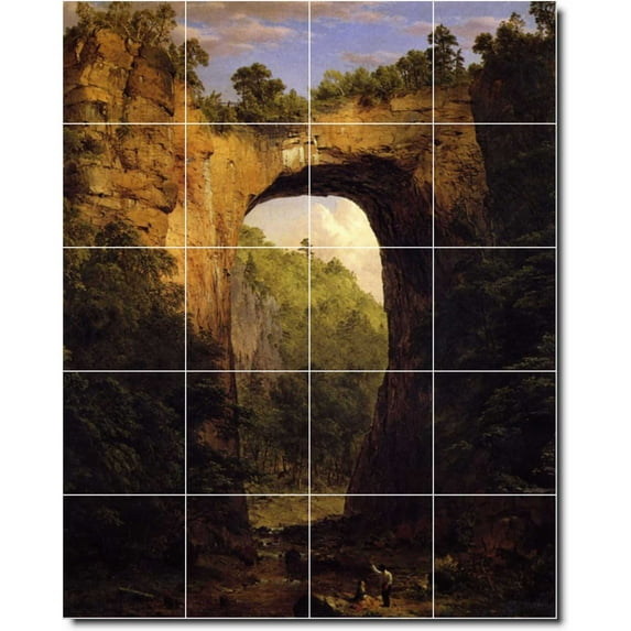 Ceramic Tile Mural-Frederic Church Landscapes Painting 241. 24" w x 30" h using (20) 6 x 6 ceramic tiles