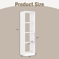 thumbnail image 6 of FONIRRA 56" Tall Bookcase,  Freestanding 4-Tier Open Shelf with Anti-Tipping Kits, White, 6 of 7