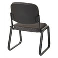 thumbnail image 2 of Deluxe Sled Base Armless Chair with Designer Plastic Shell-Charcoal Onyx Black, 2 of 4