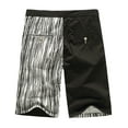 thumbnail image 2 of SSLR Men's Color Block Striped Flat Front Casual Shorts Pants, 2 of 7