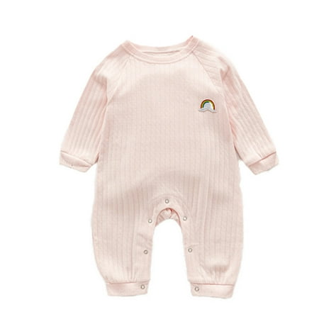 

Baby Boys Girls Solid Color Rainbow Keep Warm Romper Jumpsuit Pant Pack