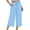 Blue, variant on Womens High Waisted Wide Leg Pants Lace Up Loose Tight Waist Casual Trousers for Women Size M