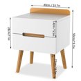 thumbnail image 4 of Nightstand with 2 Drawers, Bedside Table for Bedroom, Living Room, Sofa Side, White, Wood, 4 of 5