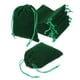 thumbnail image 1 of Uxcell 20 Pcs Bolsa de Terciopelo con Cierre de Cordón, 4 x 4.7 Pulgadas Bolsas de Terciopelo para Joyas, Regalos para Fiestas de Boda, Empaquetado y Almacenamiento de Joyas, Verde, 1 of 7