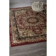 thumbnail image 2 of Ox Bay Aura 5'2" x 7'2" Red/Beige Medallion Performance Adult Indoor Area Rug, 2 of 7