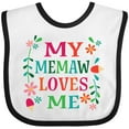 thumbnail image 3 of Inktastic My Memaw Loves Me Girl Grandchild Girls Baby Bib, 3 of 4