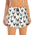 thumbnail image 4 of Lsque Funny Chicken Printed Women's Running Shorts with Liner Pockets,Elastic Quick Dry Workout Athletic Gym Yoga Shorts,Womens High Waist Shorts-XX-Large, 4 of 9