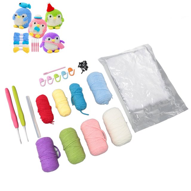 Juego De Ganchillo De Animales, Kit De Ganchillo, Suministros Educativos Para Manualidades, Relajantes Para Principiantes Y Niños