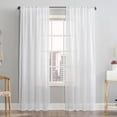 thumbnail image 1 of ¡Liquidación en TRIEIY! Cortina de ducha blanca transparente con aspecto de lino, semitransparente, de voile, para sala de estar y comedor. Juego de 2 paneles de 2 pulgadas de largo. Cortinas blancas, 1 of 6