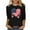 Black, variant on UVEASISHA Womens 3/4 Sleeve Tops Stars and Stripes Graphic Tees 4th of July Patriotic Shirts Summer Causal Tee Tops Purple XL
