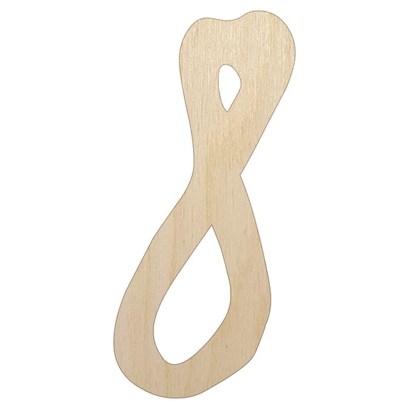 Number 8 Eight Felt Marker Font Wood Shape Unfinished Piece Cutout Craft DIY Projects - 4.70 Inch Size - 1/8 Inch Thick