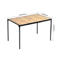 thumbnail image 2 of Homy Casa Modern Dining Table with Sturdy Metal Frame – Rectangular Desk Study Table for 4 Person, Walnut, 2 of 5