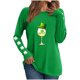 thumbnail image 2 of Xuyuer St. Patrick's Day Sweatshirt Women Shamrock Heart Shirts Irish Gift Crewneck Casual Loose Fit Tops, 2 of 6