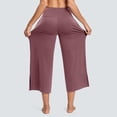 thumbnail image 6 of Htrmlpk Women Yoga Pants Elastic Waist Cropped Trousers Athletic Workout Running Jogging Pants with Pocket, 6 of 7