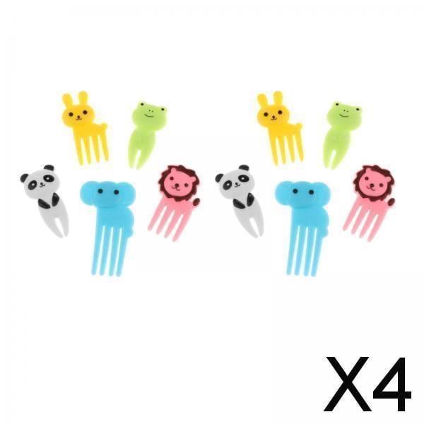 Paquete de 3-6 10 Uds. Tenedores para comida, fruta, pastel, tenedores pequeños, tenedores para postre, cóctel para niños 4 piezas