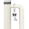thumbnail image 3 of Delight Jewelry Silvertone 3-D Flying Bat with Crystals - Silvertone Bow Charm Accessory for Tumblers and Thermal Cups, 3 of 4
