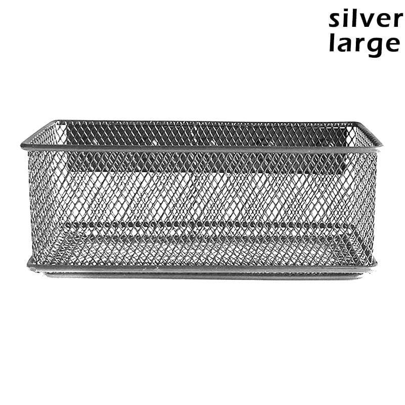 EnowiseYL Metal Wire Mesh Storage Basket Tray Desk Caddy