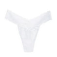 thumbnail image 1 of Aayomet Culottes Grande Taille pour Femmes, String Transparent en Dentelle Coton (Blanc, G), 1 of 3