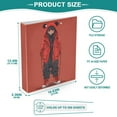 thumbnail image 5 of Cool Girl with Red Eyes Hardcover 3 Ring Binder 1.5” Round Rings Letter Size Paper Pockets for School Office Supplies, 5 of 9