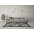 thumbnail image 3 of Ahgly Company Indoor Round Abstract Gray Modern Area Rugs, 3' Round, 3 of 4