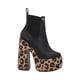 thumbnail image 2 of Botín Chunky De Plataforma Sinaloa Para Mujer Piel Sintético Animal Print Negro, 2 of 5