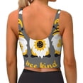thumbnail image 4 of Goofa Bee Kind Printed Sports Bras for Women, High Impact Running Bra Workout Crop Tank Tops Longline Sports Bra Push up-, 4 of 9