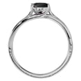 thumbnail image 3 of SuperJeweler 1 1/2 Carat Oval Shape Black Onyx and Diamond Ring In Sterling Silver For Women, 3 of 6