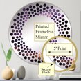 thumbnail image 3 of Designart "Dreaming Landscape of Orbital Overture" Abstract Landscape Polka Dot Round Wall Mirror - Landscapes Oval Printed Decorative Mirror - Multiple Color Options, 3 of 5