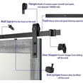 thumbnail image 6 of JUBEST 36"x84" Tempered Frosted Glass Barn Door with Installation Hardware Kit and Handle, Wood Sliding Barn Door, 6 of 8