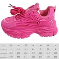 thumbnail image 2 of Zapatillas de deporte de moda gruesas con cordones para caminar zapatos de plataforma para correr para mujer, 2 of 9