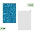 thumbnail image 2 of Kdxio Blue Glitter Pattern Golf Towel (24" X 16") with Carabiner Clip - The Convenient Golf Cleaning Towel, 2 of 8